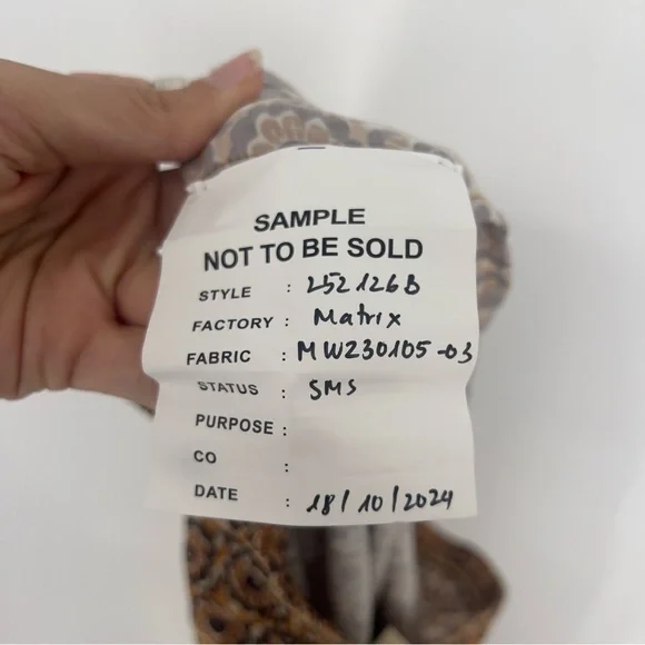 Spell & the Gypsy Sannah Brown Floral Jacquard Printed Wide Leg Light Pants S - Picture 8 of 8